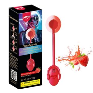 Amos Tasty Sound Music Lollipop Hip Hop Strawberry 6ct